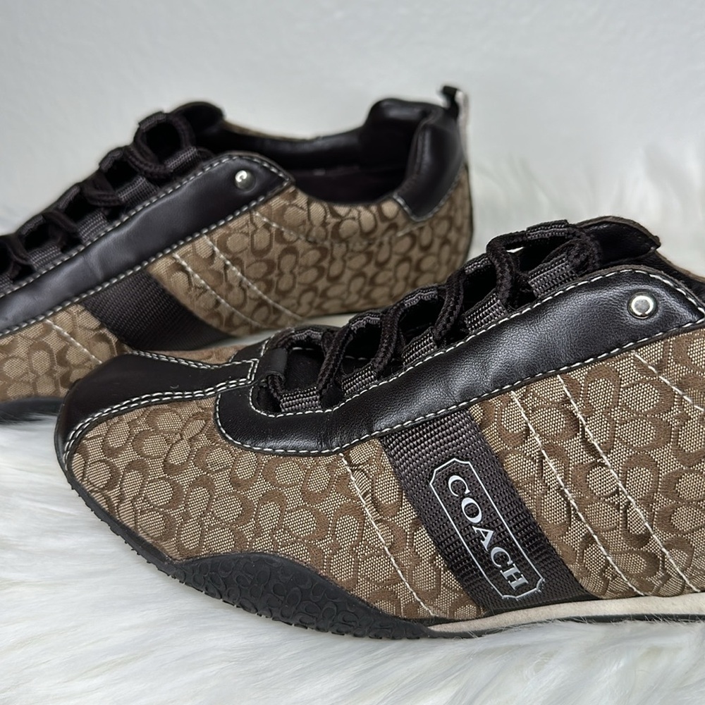 EUC Coach “Kelsie” signature logo in khaki, women's size 7.5 - Picture 4 of 11